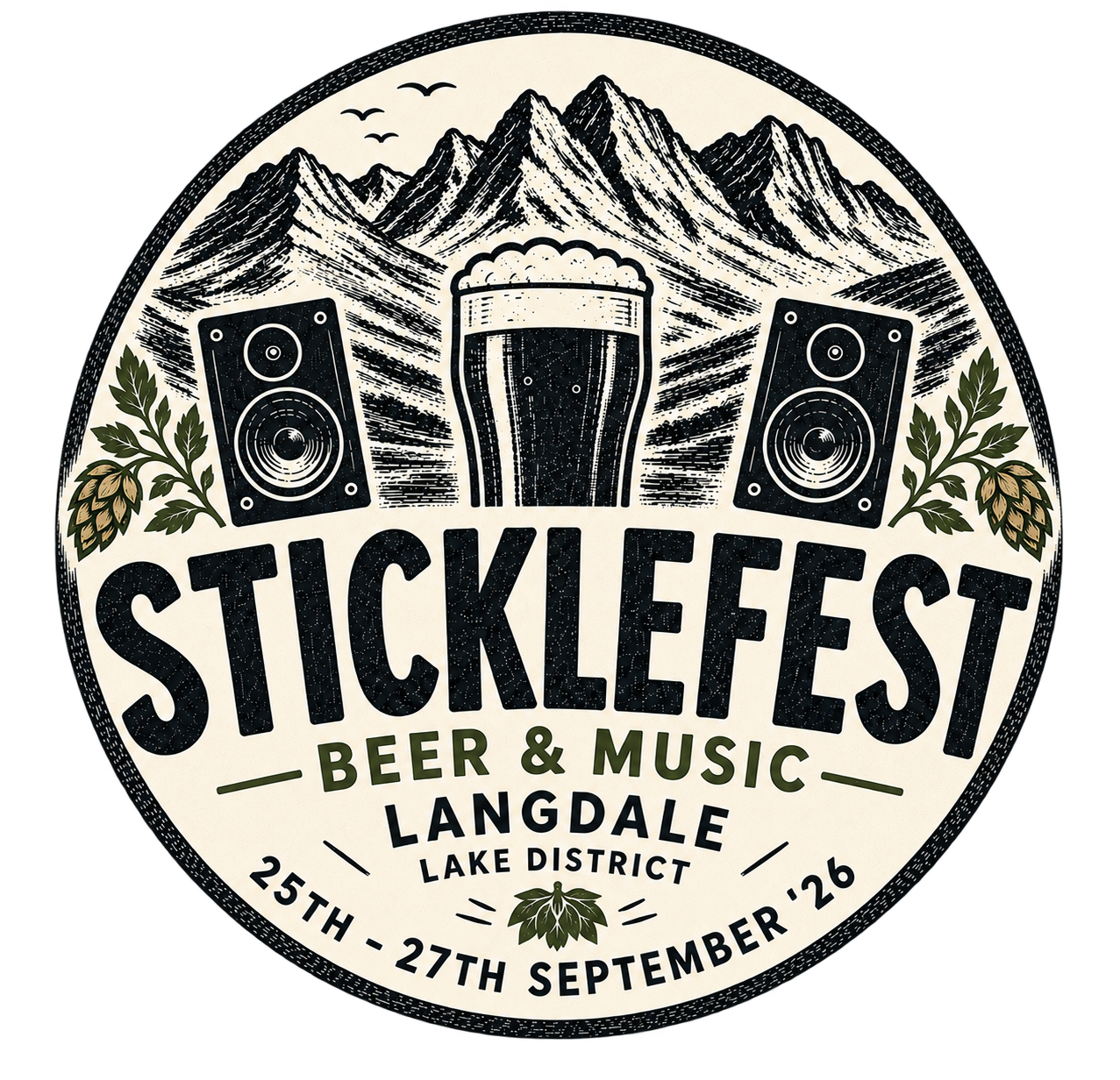 Official Sticklefest 2026 Beer and Music Langdale artwork